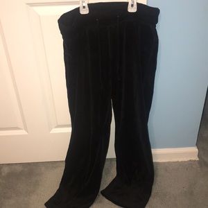 Black velour pants